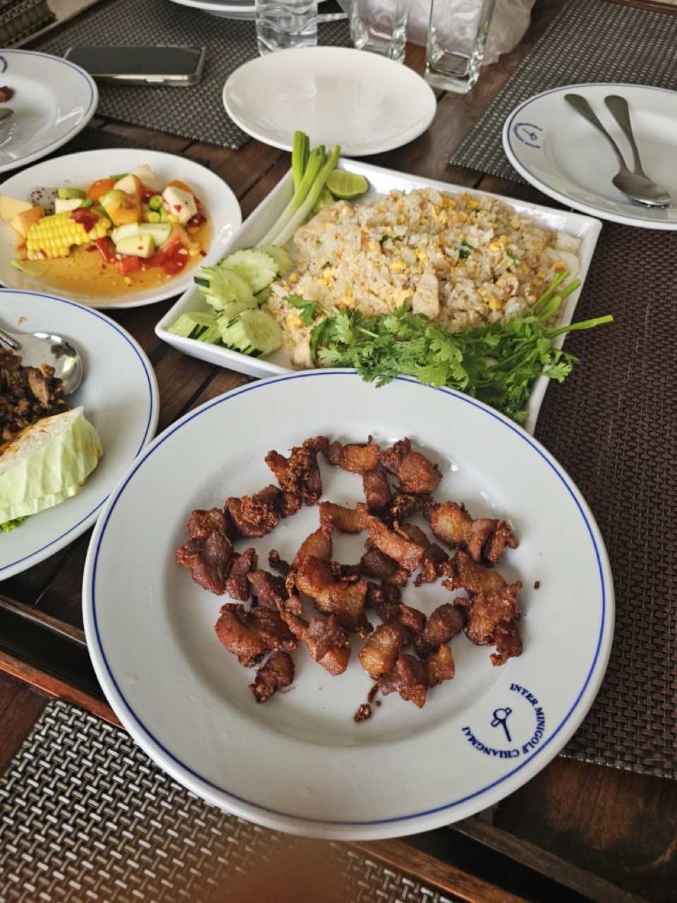 Freshly prepared Thai dishes served at the resort